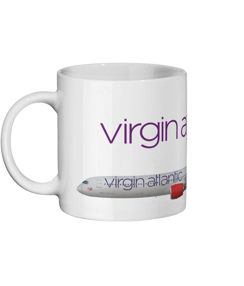 Virgin Atlantic Airbus A350 Aircraft Tea / Coffee Mug - AEROFANATICS